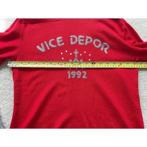 Vintage VICE DEPOR 100% Cashmere Turtleneck Sweater Size 40 M/L Red - Picture 5 of 8